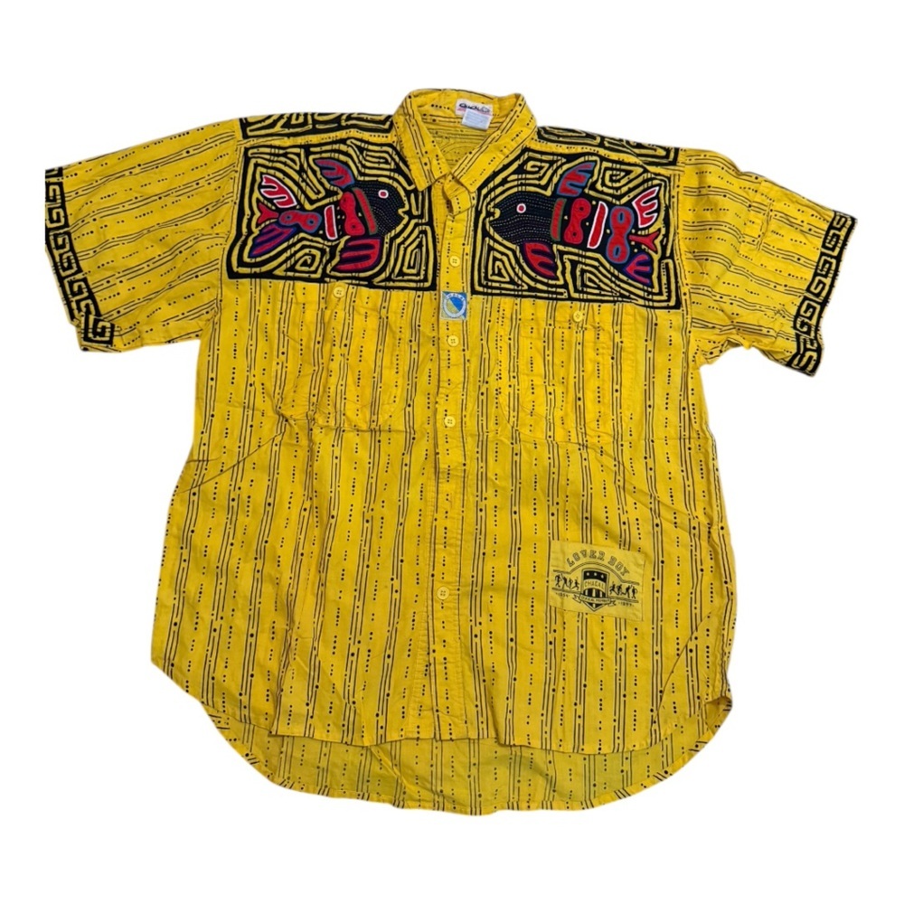 Vintage 90s ChaCal Embroidered Streetwear Shirt Men’s